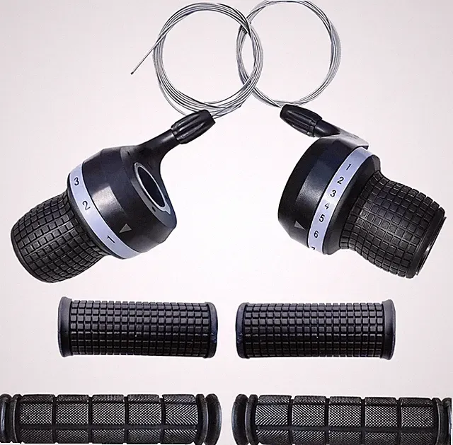 1 Pair Bicycle Twist Grip Gear Shifters 3X7 Speed DIP Compatible