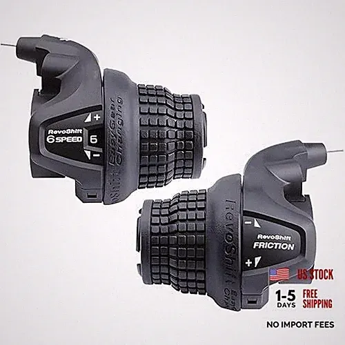 2 Pcs Bikes Gear Shifters 3×6 Speed, Bicycle Revoshift Shift Lever RS25-3L