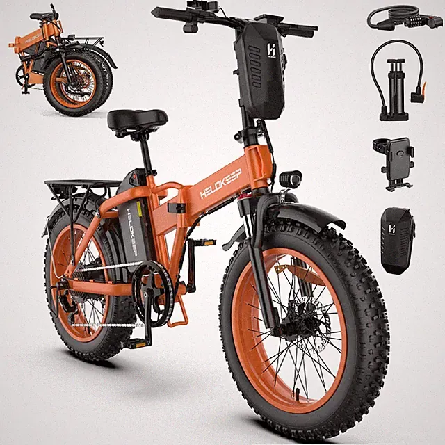 20" E-Folding bike 1500W Peak ebike Fat Tire 48V 25Ah for Adults Foldable bike