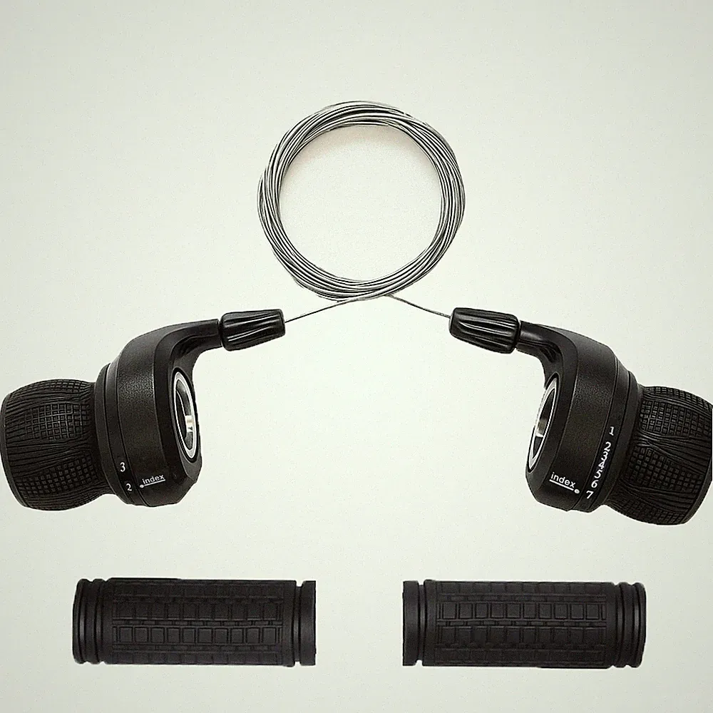 Bicycle 21 Speed Twist Shifter Lever 3 x 7 Speed Grip Shift Left and Right Sh...