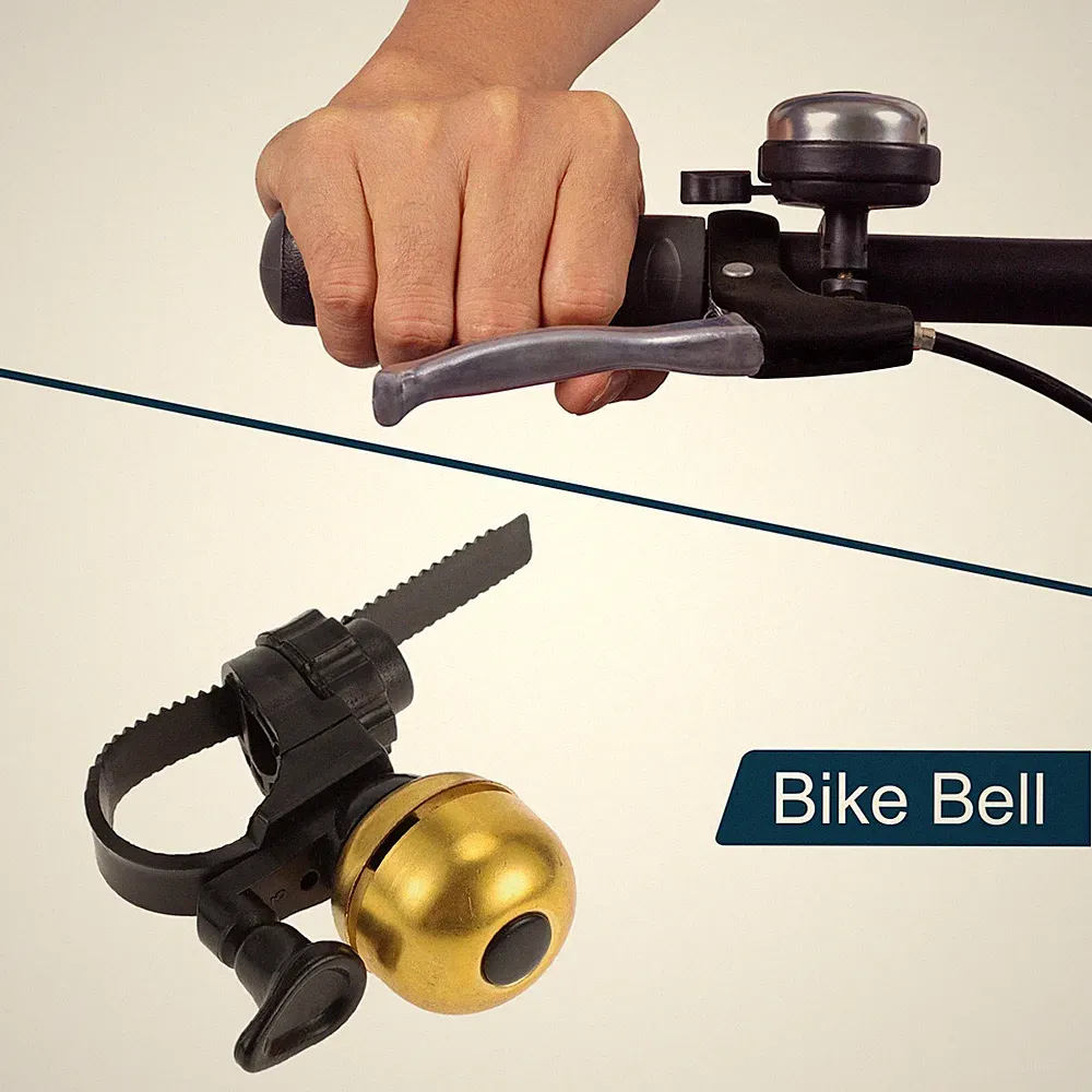 Bicycle Trigger Bell Retro Crisp Ringing Quick Release Design Gold Tone