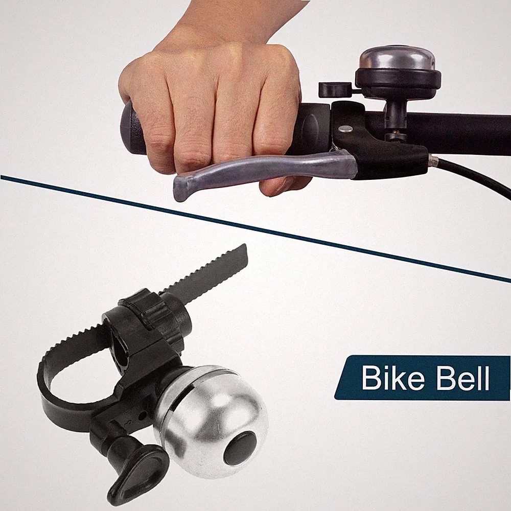 Bicycle Trigger Bell Retro Crisp Ringing Quick Release Design Silver Tone