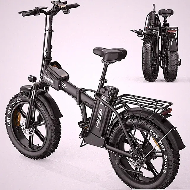 Hikeep 20" 750W Fat Tires Foldable City Bike 48V 25Ah Electric bike for Adults