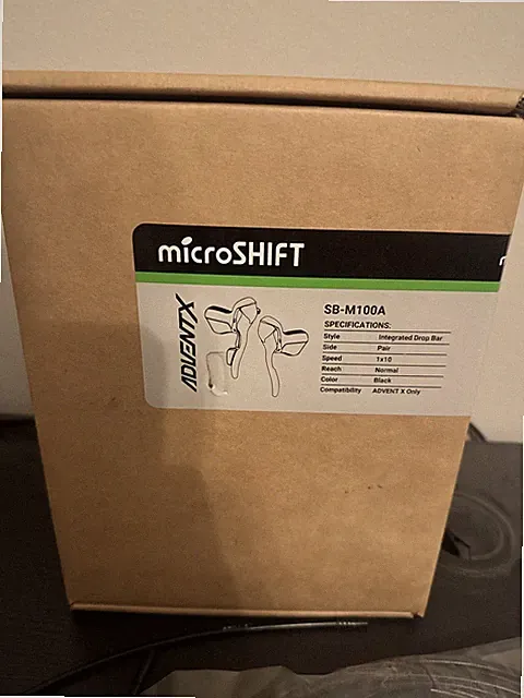 microSHIFT SB-M100A Advent x 10-Speed Shifter Pair Black Set New In Box