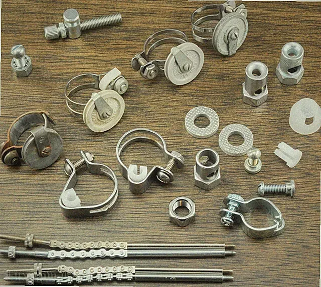 NOS Vintage Sturmey Archer Bike PARTS 3 Speed Hub Bicycle Axle Nuts Clips Bolts