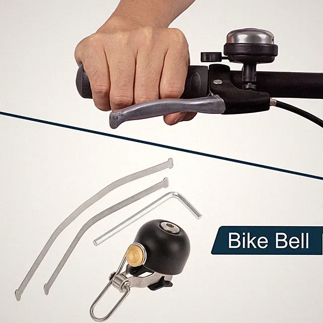 Road Bike Bicycle Trigger Bell 75DB Retro Crisp Ringing Loud Sound Horn Black