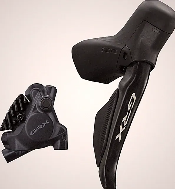 Shimano GRX ST-RX715 Di2 Shift/Brake Lever with BR-RX410 Hyd Disc Brake Caliper