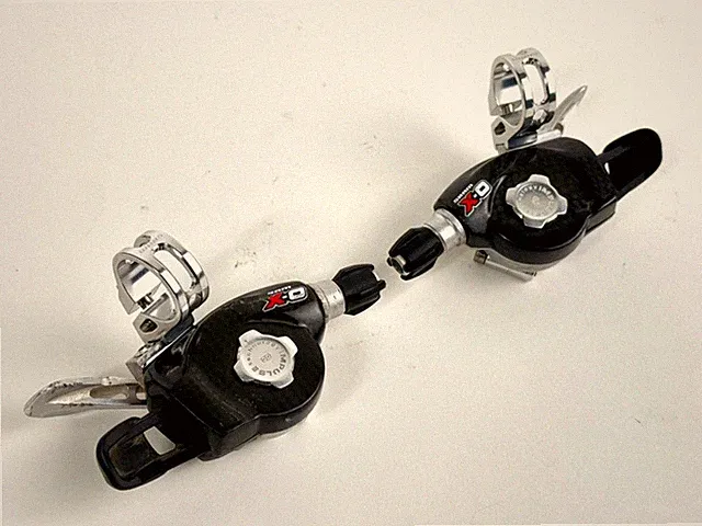 Sram X0 3 x 9 Speed Mountain Bike Trigger Shifter Set Vintage MTB Bicycle X-0 XC