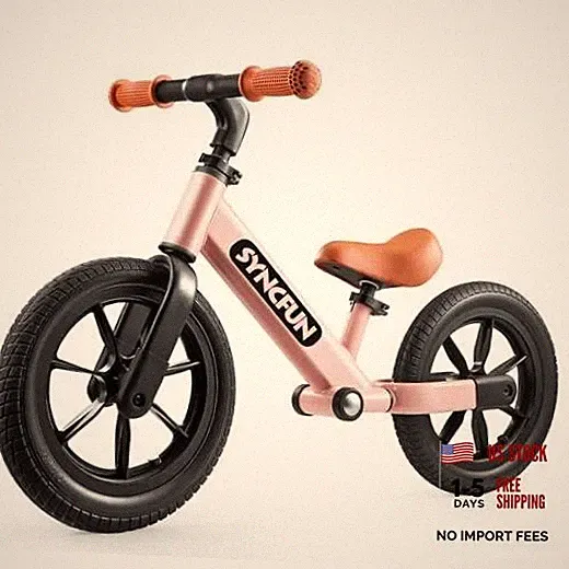 Toddler Balance Bike, 12'' Lightweight Toddler Bike for 2, 3, 4, 5 Year Pink