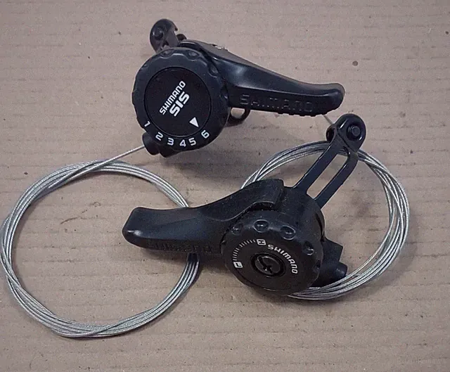 Vintage Bike Shimano Shift Levers 6 Speed SL-TY22 With Cable NOS