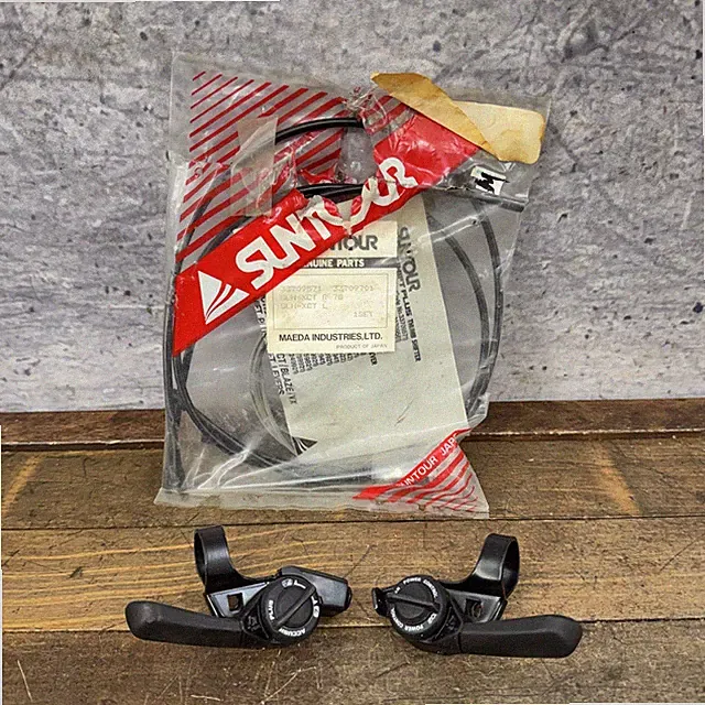 Vintage Suntour XCT Accushift Plus Thumb Shifter Set NOS 7 Speed MTB 7s Japan